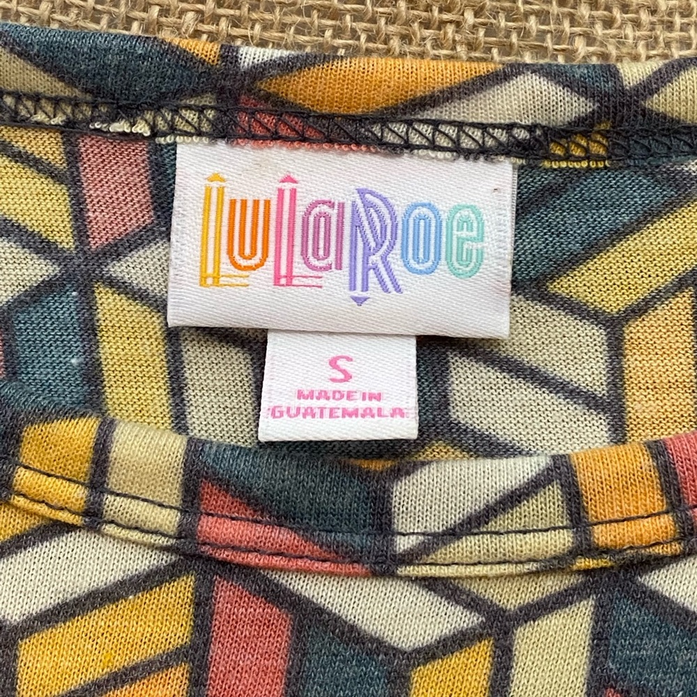 LULAROE- Carly Multi Color Dress Size Small‎ - Picture 3 of 5